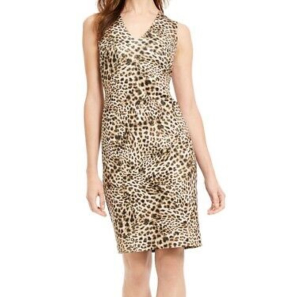 Calvin Klein Leopard Print Sheath Dress